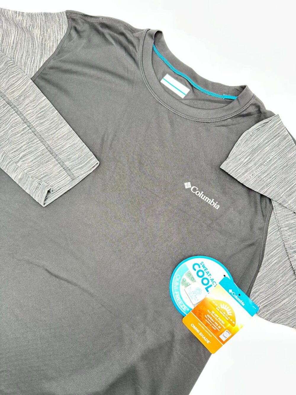 Columbia Men's PFG Zero Rules Long-Sleeve Technical Shirt, Size XL,‎ Black/Grey
